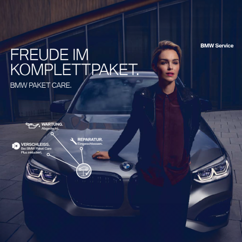 BMW Paket Care & Care PlusMit einer markanten BMW-Niere, eleganten Linien und einem schnell öffnenden Stoffverdeck strahlt das 4er Cabrio Sportlichkeit und Stil aus – ob offen oder geschlossen.